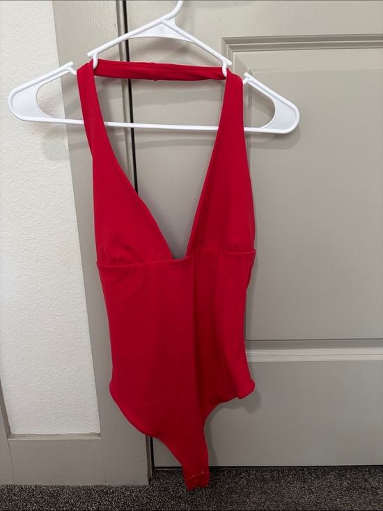Garage Tops - Garage Red Plunge One-Piece